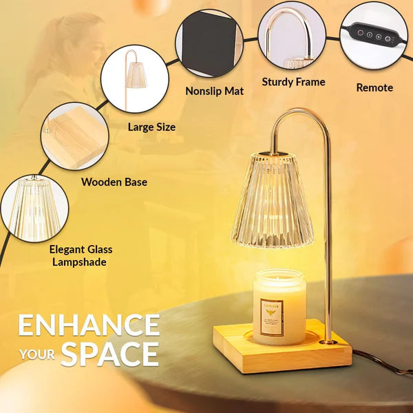 Candle Warmer Lamp with Timer and Remote Dimmer