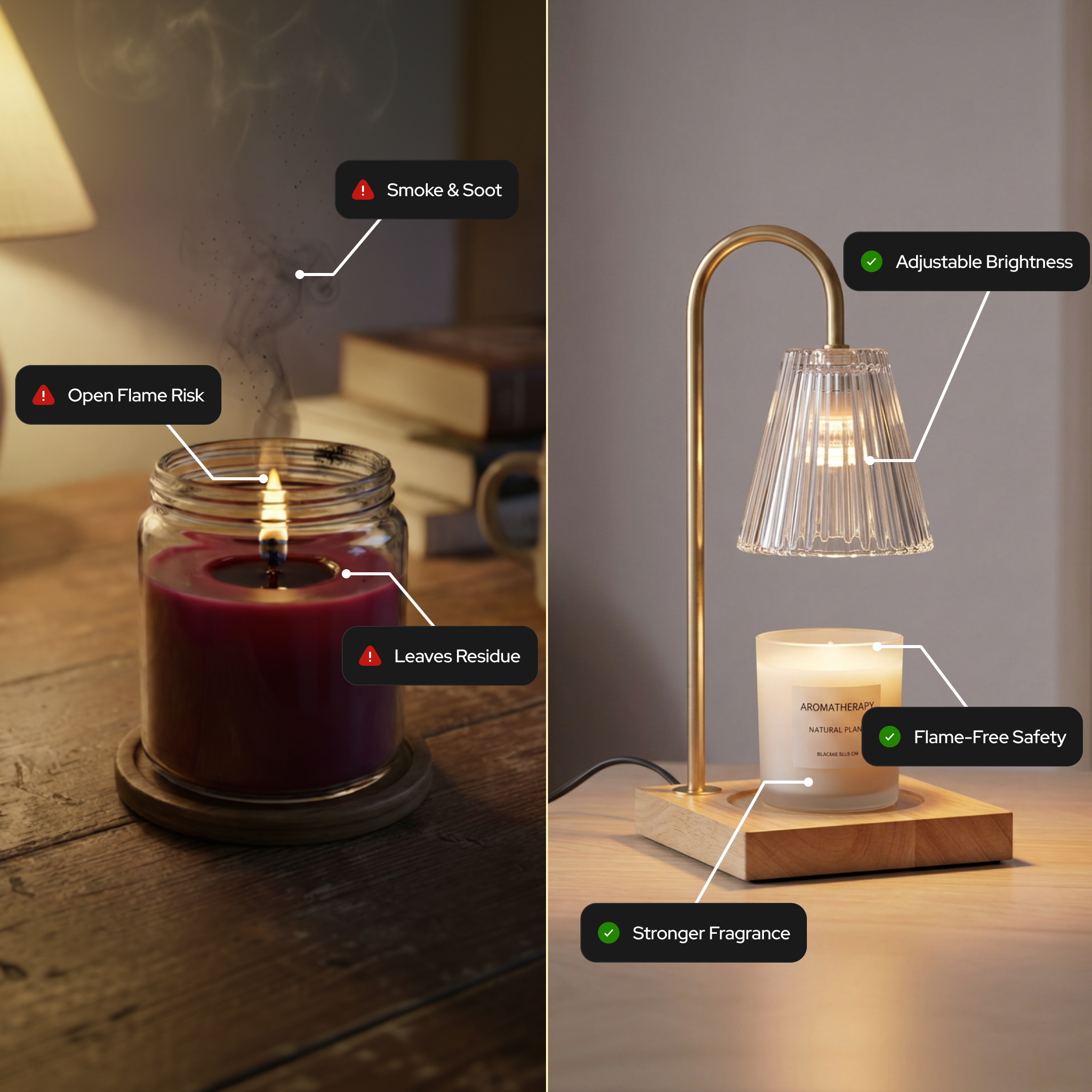 Candle Warmer Lamp with Timer and Remote Dimmer